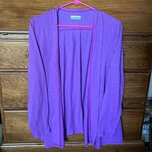 Columbia Purple Open Cardigan size Large